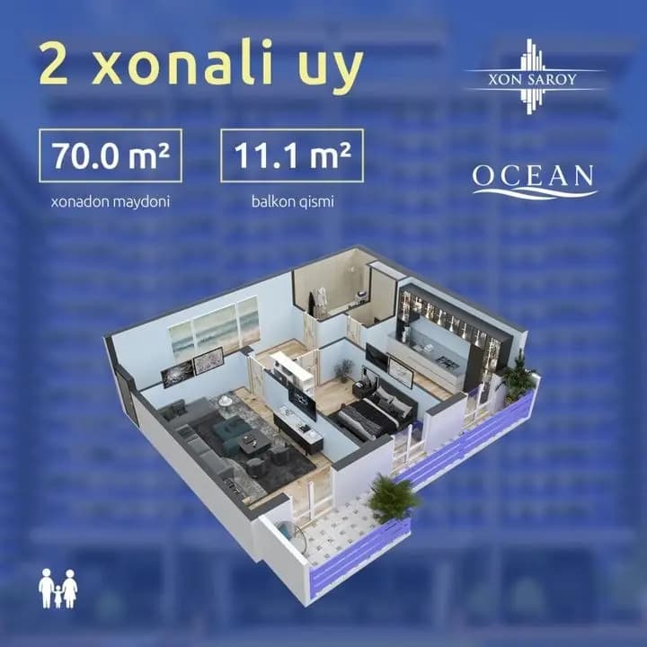 Yunusobod Ocean, 2 xona — 5
