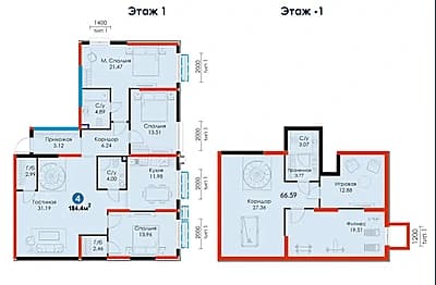 ДЮПЛЕКС ШИКАРНАЯ 6ком.квартира, ключи 2027год Янги Узбекситан  69 518 у.е. — 4
