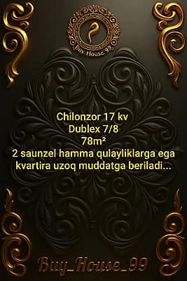 Chilonzor 17 kv Or/r Parlament Dublex 7/8 — 8