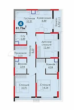 Скидка 12% 4ком квартира МИРАБАД , ИПОТЕКА - 25,808у.е — 1
