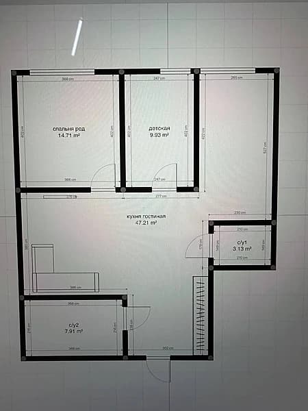 Продается 2в3 комнатная квартира,ЖК Караван Авеню,Максим Горького,75м2 — 1
