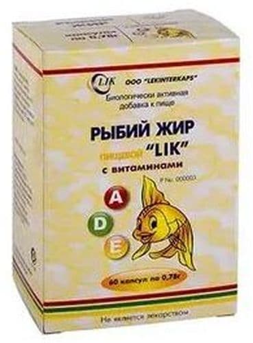 Рыбий жир LIK, 0,78 г, капс. №60