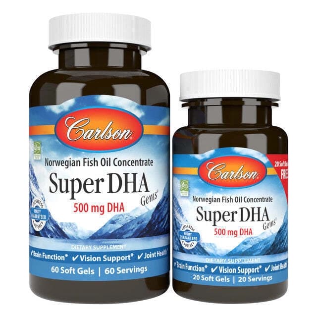 Carlson, Super DHA Gems, 500 mg DHA, 60 ta yumshoq kapsula — 8