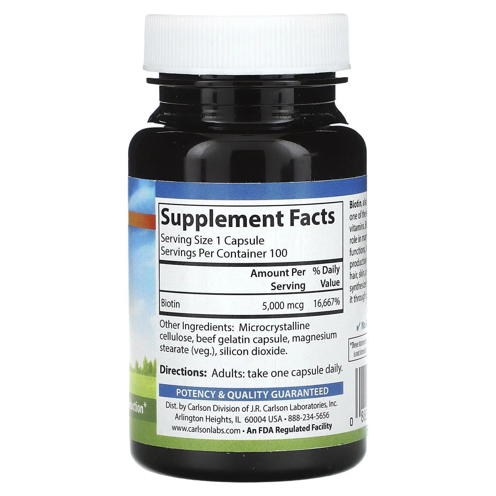 Carlson, Bolalar uchun qora budayli gommalari, tabiiy meva ta’mi, 50 mg, 60 vegetarian gomma — 6