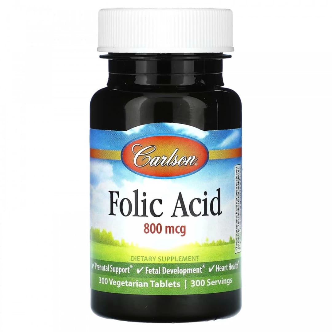 Carlson, Foliy kislotasi, 800 mkg, 300 vegeterian tabletka (02663) — 1