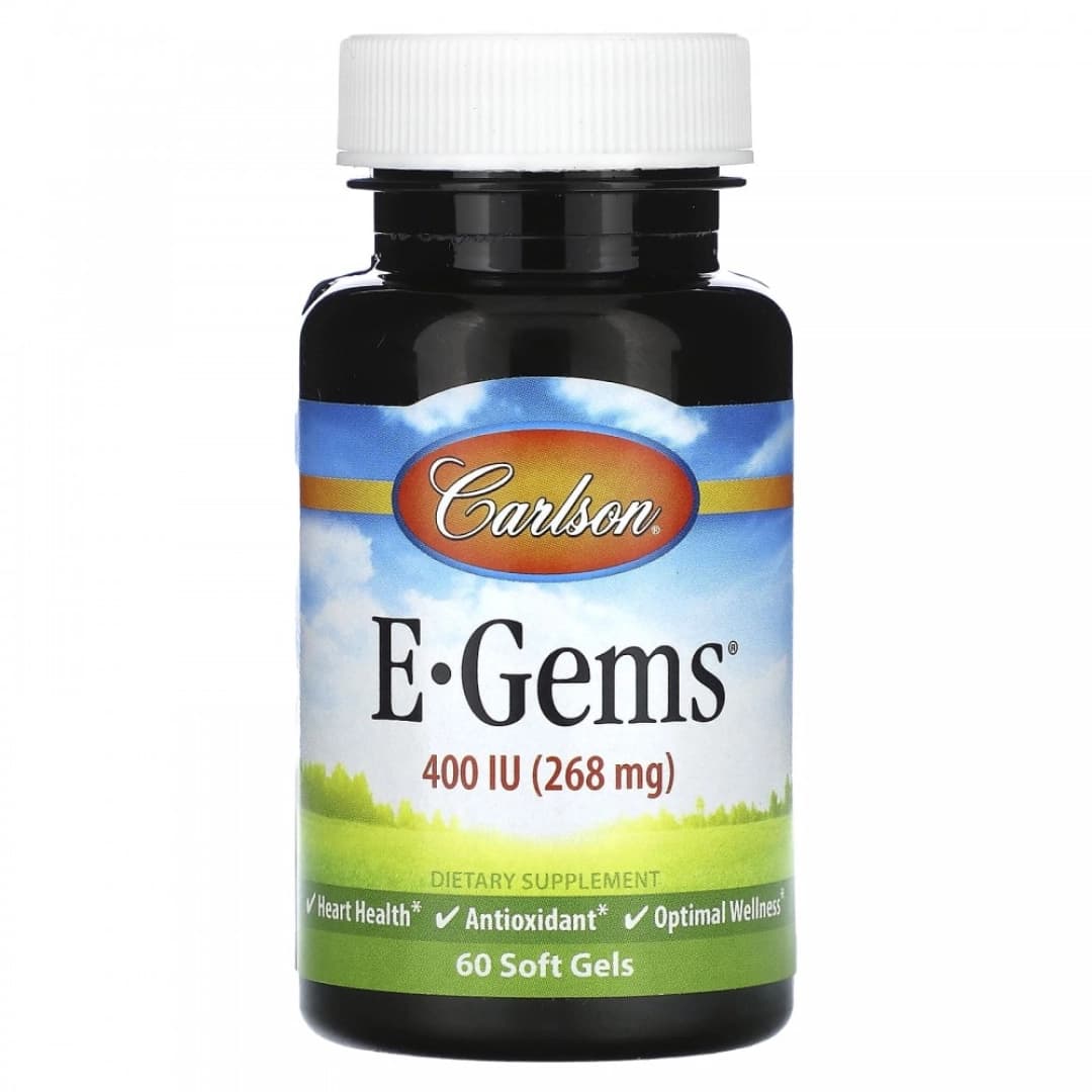 Carlson, E-Gems, 400 ME (268 mg), 60 moshqil tabletka (00341) — 1