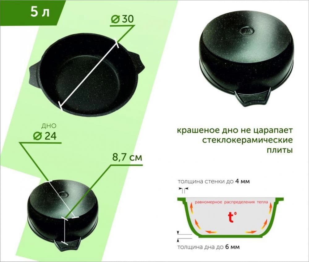 "Granit" turkumidan 5l «Mechta» kastryul-qo‘rasi Star ultra — 2