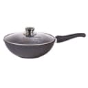 "WOK" turkumidan olinuvchi dastali va qopqoqli "Mechta" tovasi (Granit) 28cm Brown