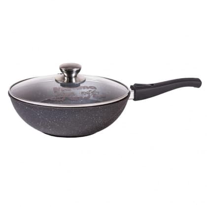 "WOK" turkumidan olinuvchi dastali va qopqoqli "Mechta" tovasi (Granit) 28cm Brown — 1