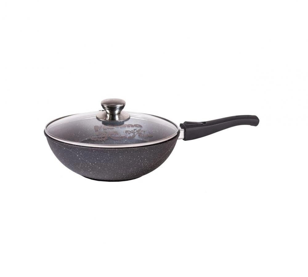 "WOK" turkumidan olinuvchi dastali va qopqoqli "Mechta" tovasi (Granit) 28cm Brown — 2
