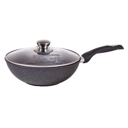 "WOK" turkumidan shisha qopqoqli «Mechta» tovasi 28cm (Granit) Brown — 1