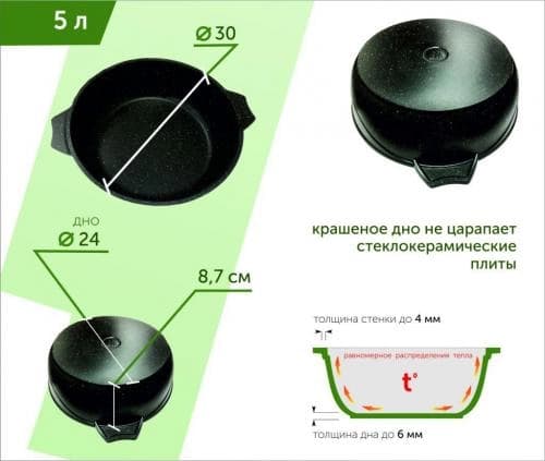 "Granit" turkumidan 6l «Mechta» kastryul-Star ultra — 7