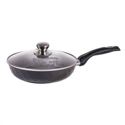 "WOK" turkumidan olinuvchi dastali va qopqoqli "Mechta" tovasi (Granit) 28cm kulrang — 3