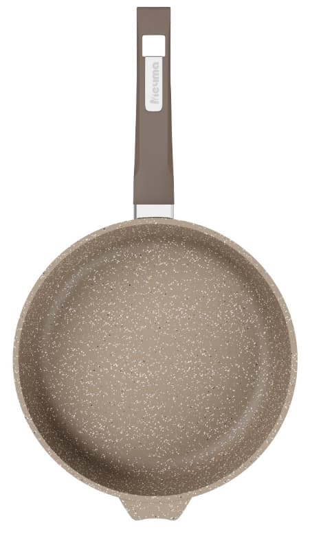 "WOK" turkumidan olinuvchi dastali va qopqoqli "Mechta" tovasi (Granit) 28cm kulrang — 8