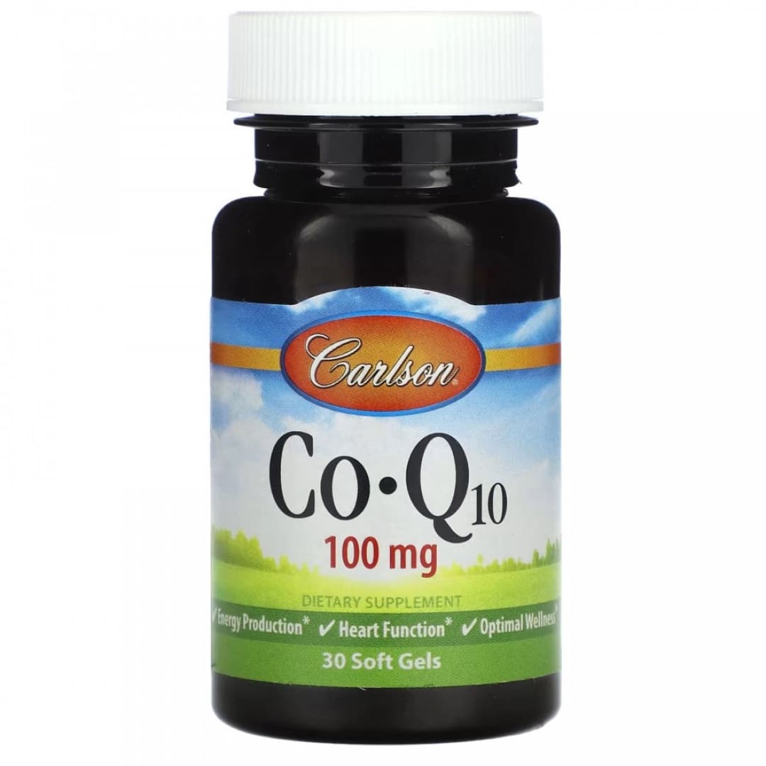 Carlson, Co-Q10, 100 mg, 30 yumshoq tabletkalari (08240) — 1