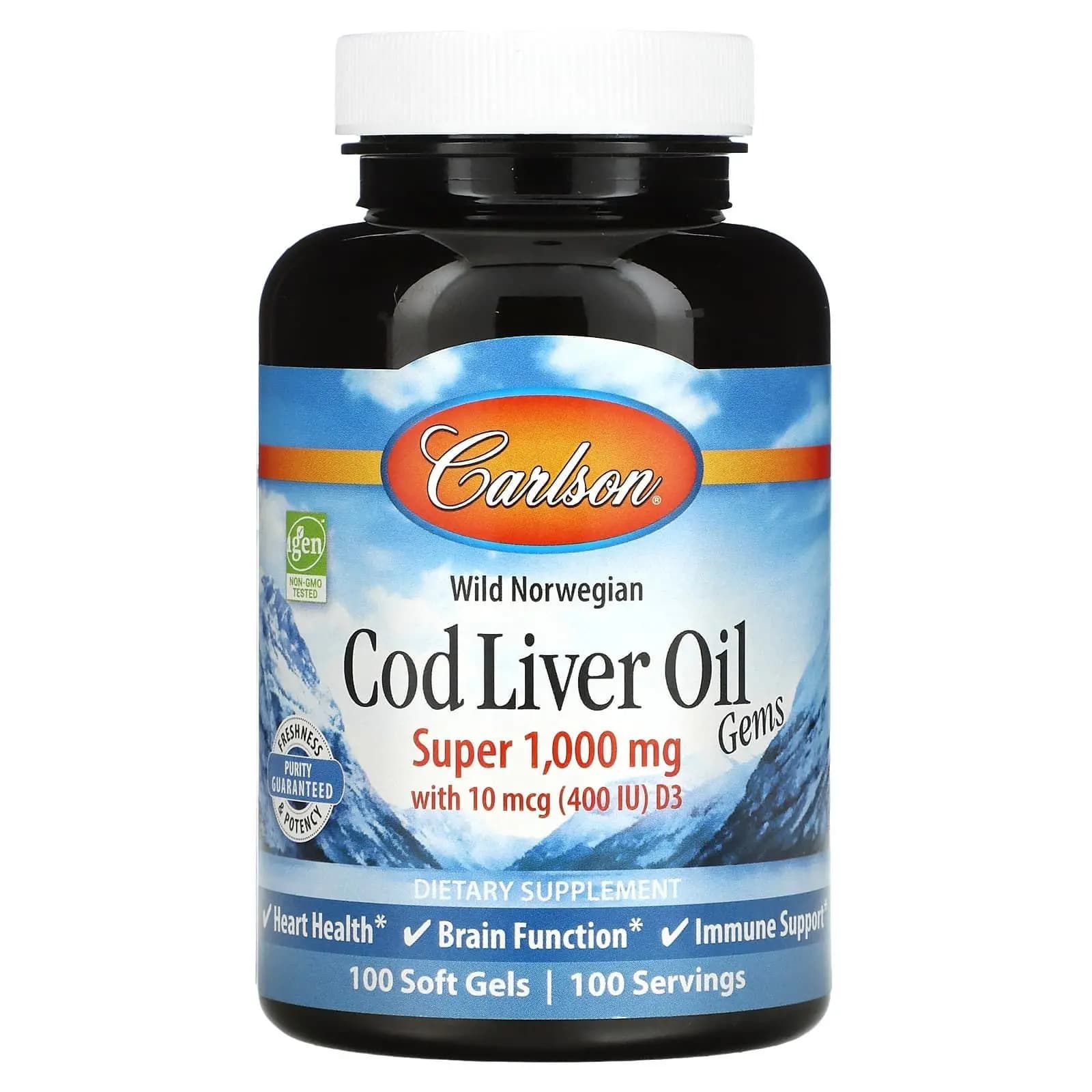 Carlson, Co-Q10, 100 mg, 30 yumshoq tabletkalari (08240) — 4