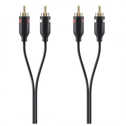 Belkin AUDIO 2xRCA2xRCA M/M 2m Black, Gold (F3Y098BT2M) kabeli — 1