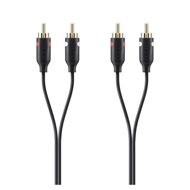 Belkin AUDIO 2xRCA2xRCA M/M 2m Black, Gold (F3Y098BT2M) kabeli — 2