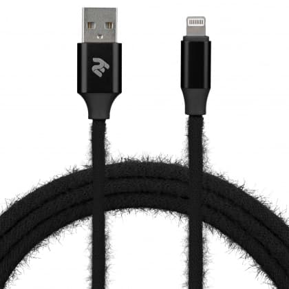 2E FUR USB 2.0 TO LIGHTNING CABLE, 1M, BLACK 2E-CCLAC-BLACK, RED kabeli — 1