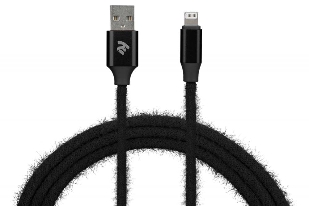 2E FUR USB 2.0 TO LIGHTNING CABLE, 1M, BLACK 2E-CCLAC-BLACK, RED kabeli — 2