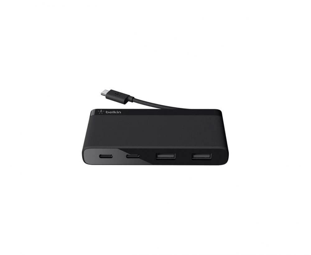 Belkin USB-C 4-PORT MINI HUB, 3.0, BLK (F4U090btBLK) konsentratori — 3
