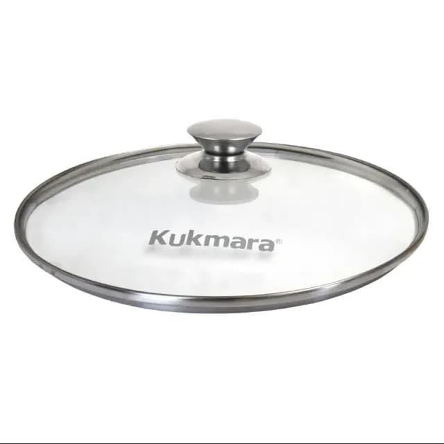 Shisha qopqoq Kukmara, zanglamaydigan po‘lat halqali va tutqichli, 22 sm, kulrang dekol (с22т112) — 1