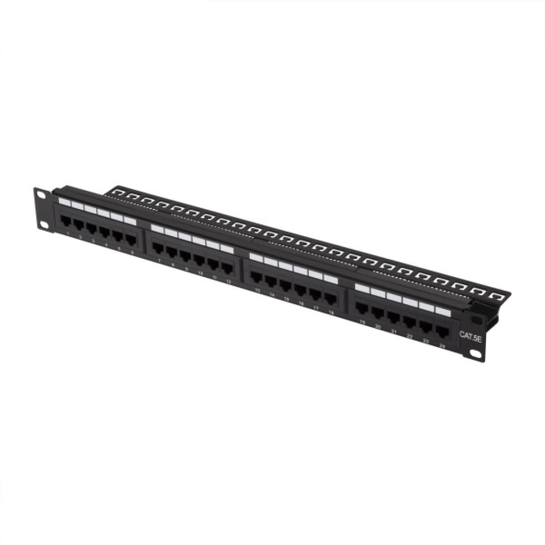 Patch-panel 2E CAT 5e, UTP, 19", 1U, 24 port, yig‘ilgan — 1