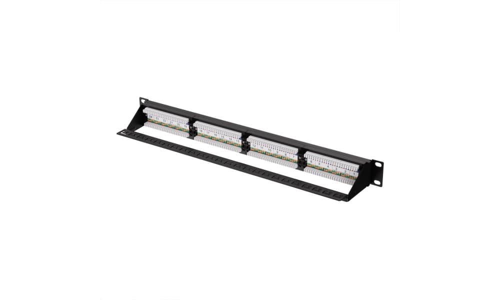 Patch-panel 2E CAT 6, UTP, 19", 1U, 24 port, yig‘ilgan — 3