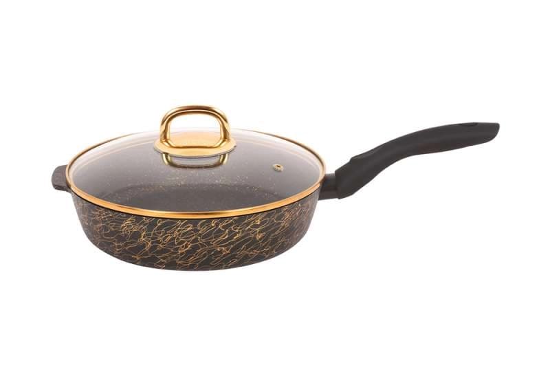 «Mramornaya» turkumidan shisha qopqoqli 260/60 mm Kukmara tovasi (qoramtir, oqish, qahva rangli, pista rangli) — 6