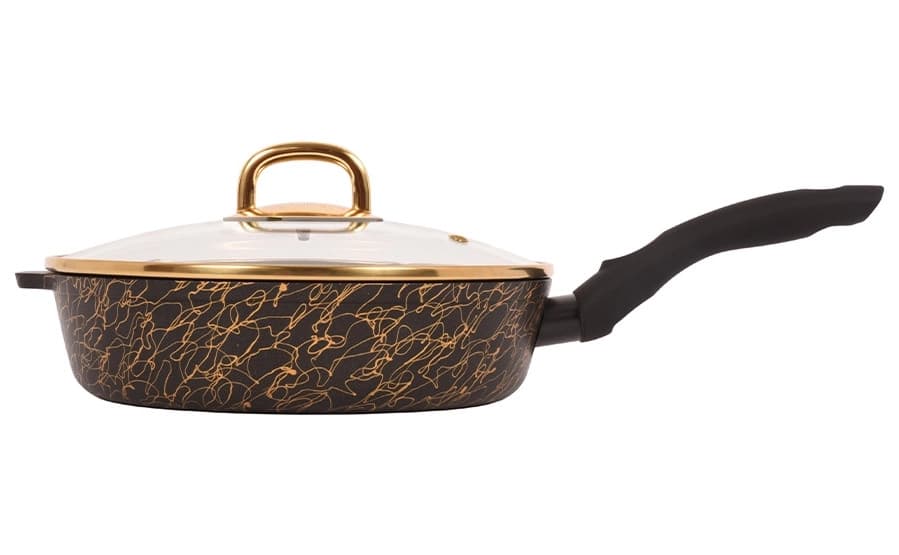 «Mramornaya» turkumidan shisha qopqoqli 260/60 mm Kukmara tovasi (qoramtir, oqish, qahva rangli, pista rangli) — 7