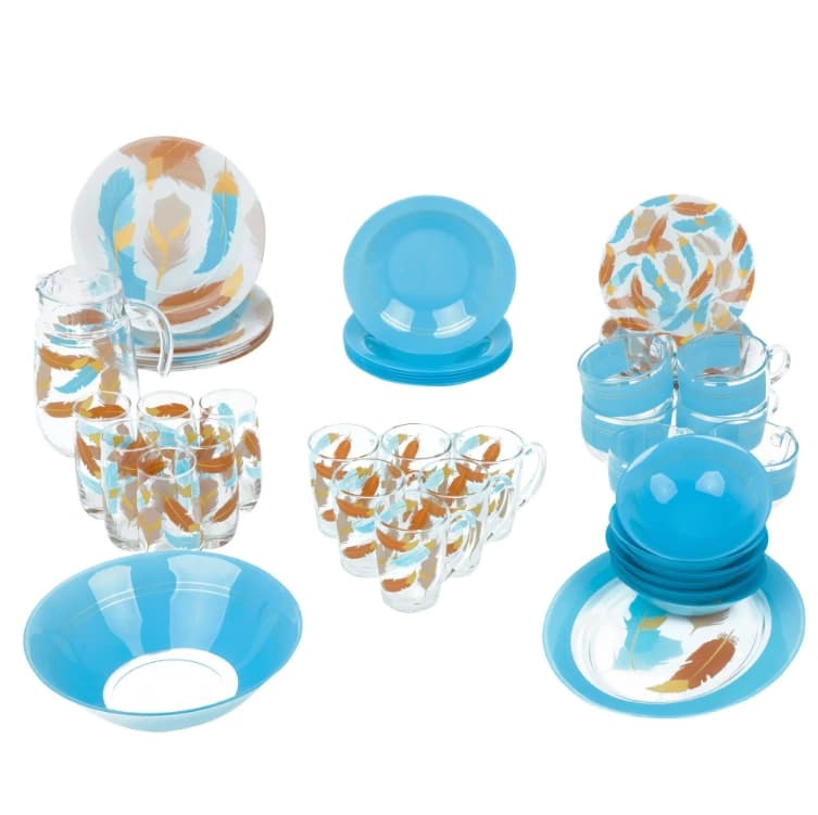 Luminarc Tirana Blue 46 ta element Stol servisi — 2