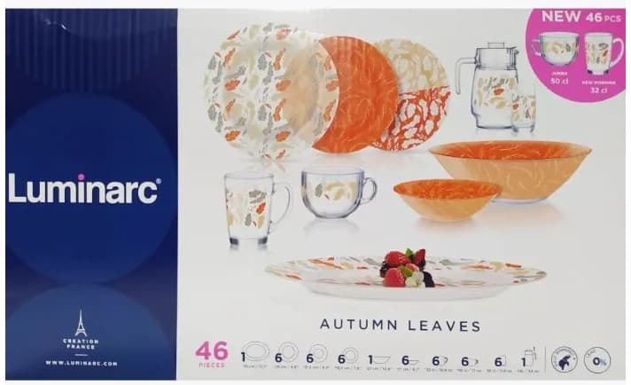 Luminarc Autumn Leaves 46 ta element Stol servisi (V1117) — 7