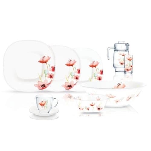 Dasturxon idishlari to‘plami - Luminarc Carine florenza white 46 items (N2214) — 2