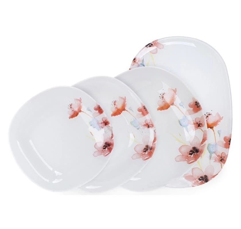 Dasturxon idishlari to‘plami - Luminarc Carine florenza white 46 items (N2214) — 3