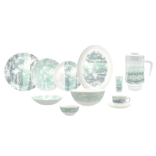 Dasturxon idishlari to‘plami - Luminarc Simply Fantasia Turquoise 46 items (N6248) — 2