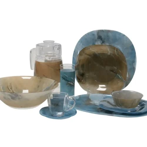 Dasturxon idishlari to‘plami - Luminarc Neo Carina Gismon 46 items (V0764) — 2