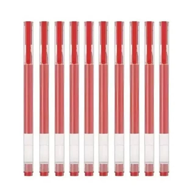 Xiaomi High-capacity Gel Pen gel ruchkalari to'plami (10 ta) (MJZXB02WCHW) , Red — 1