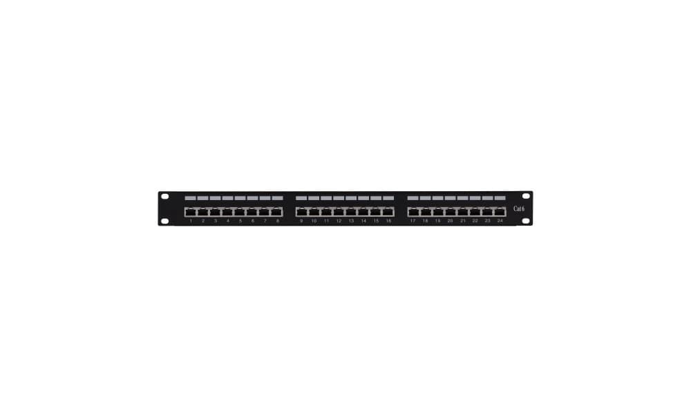 Patch-panel 2E CAT 6, FTP, 19", 1U, 24 port, yig‘ilgan — 3