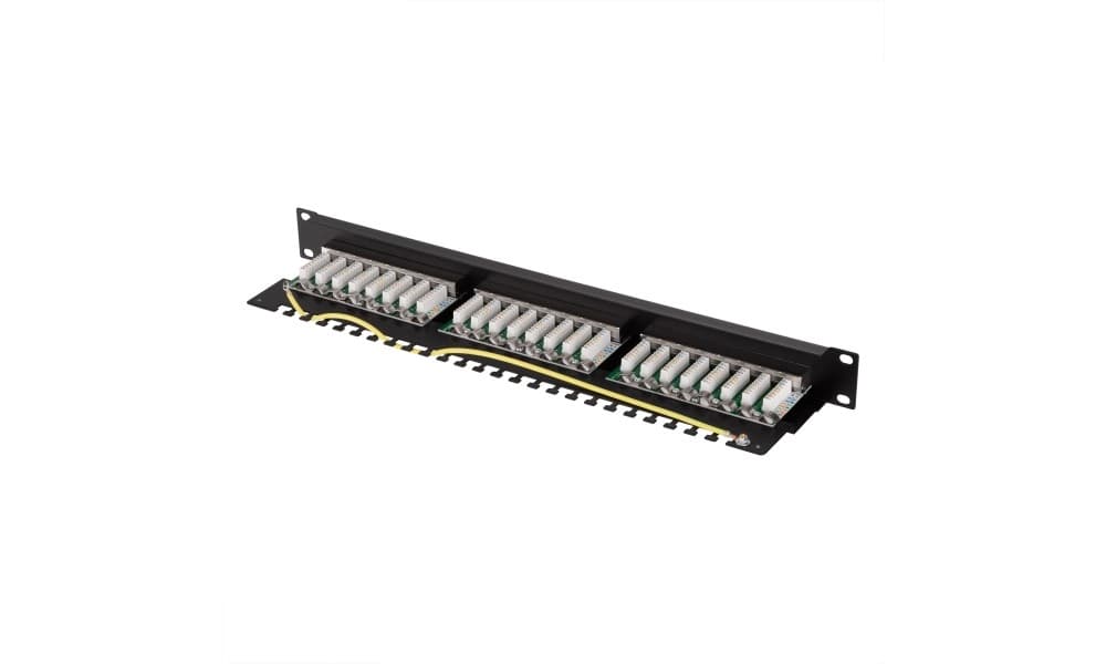 Patch-panel 2E CAT 6, FTP, 19", 1U, 24 port, yig‘ilgan — 6