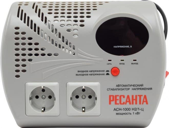 Стабилизатор напряжения однофазный РЕСАНТА 63/6/13 АСН- 1000 Н2/1-Ц — 1