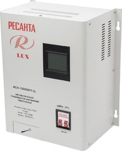 Стабилизатор напряжения однофазный РЕСАНТА 63/6/18 АСН-10000 Н/1-Ц Lux — 1