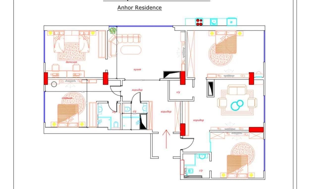 Квартира ЖК Anhor Residence 4/18/22 240 м2 — 2