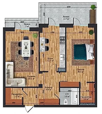 Продаётся 2-х комнатная квартира со своей Террасой. в ЖК «Neo House». Новостройка ул. Баку (Ор-р: Узбум) Яшнабадский р-н — 9