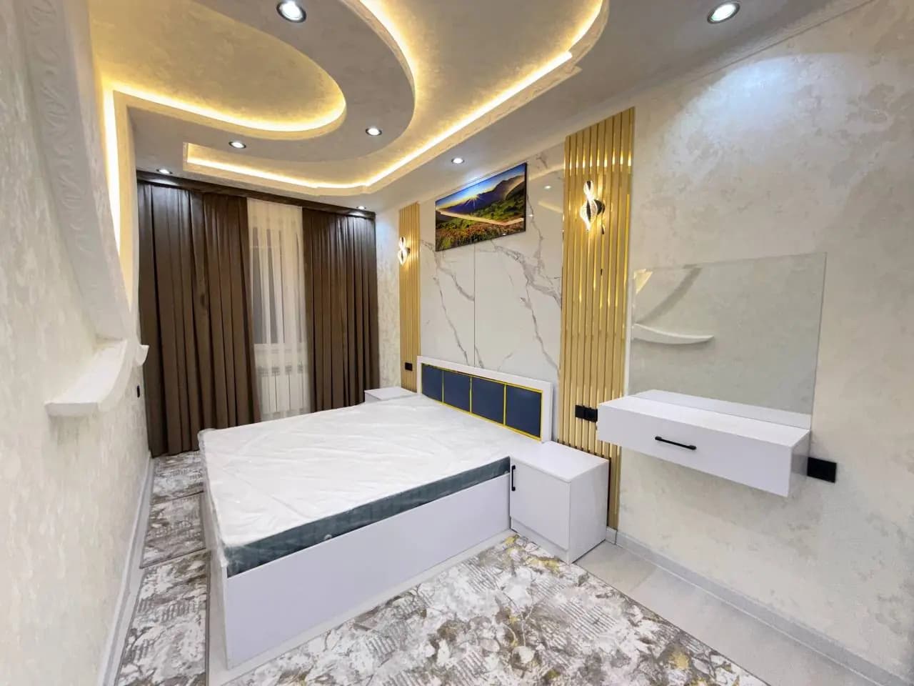 СУПЕР КВАРТИРА Чил 19 квартал 2в3/4/4   1.5*3 бал  Ор-р WhatsApp перекрёсток: 48 м2 — 2