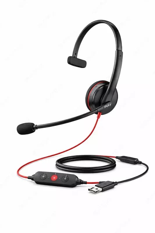 Гарнитура Poly Blackwire 3210 USB-C + USB-A (8X214A6) — 1