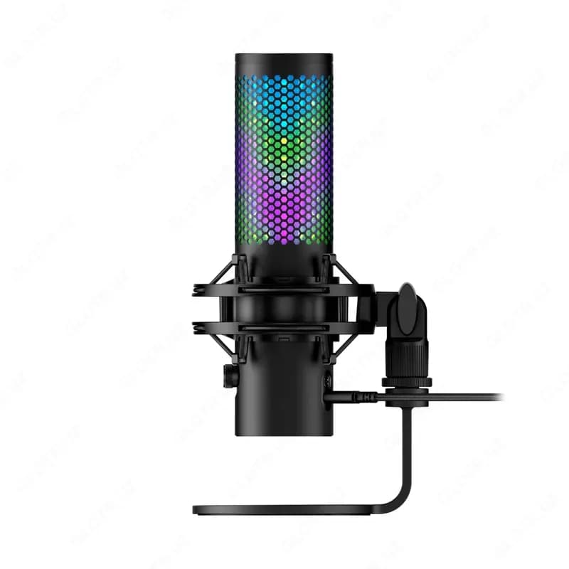 Полнофункциональный микрофон (USB) ”HyperX” QuadCast 2 S, RGB (Арт. - 9A273AA) Black — 2