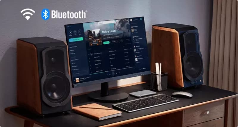 Колонки Edifier S1000W Brown 120 Вт премиальная Wi-Fi акустика с Hi-Res звучанием — 4