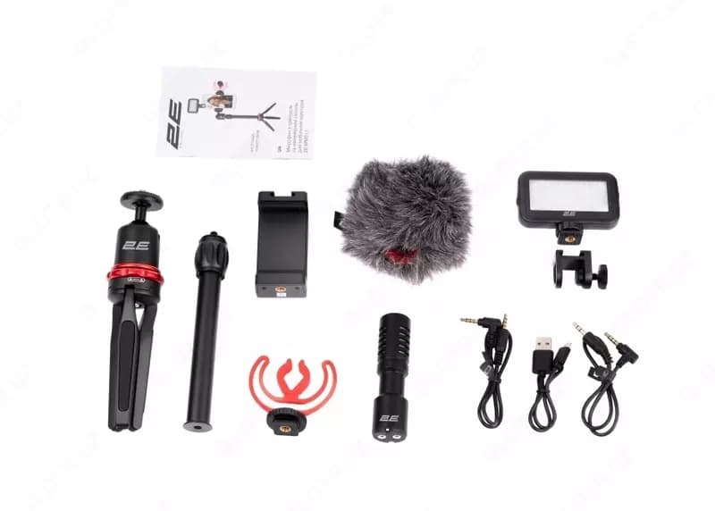 Микрофон с триподом для мобильных устройств Maono by 2Е AU-SM10S Vlog KIT, 3.5mm — 2