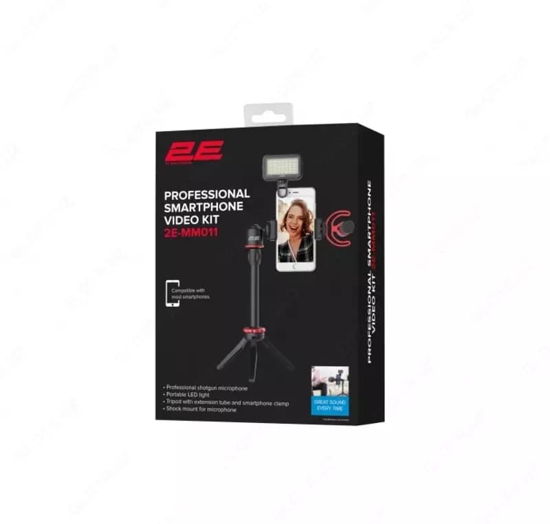 Микрофон с триподом для мобильных устройств Maono by 2Е AU-SM10S Vlog KIT, 3.5mm — 4