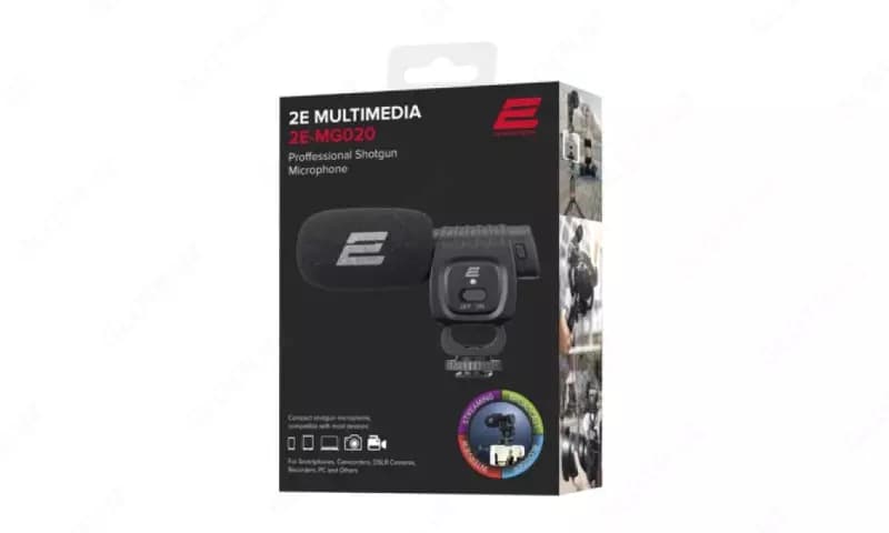 Микрофон пушка 2Е MG020 Shoutgun Pro, on/of, 3.5mm — 4